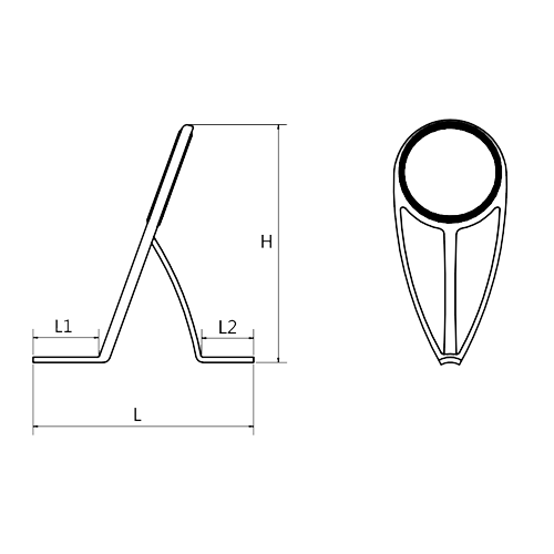 SEAGUIDE Titanium Double-foot Guide TiXQHG - American Rodbuilders Warehouse