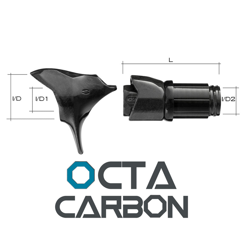 Seaguide OCTA™ Carbon Fiber Split Casting Reel Seat OCMSHSC