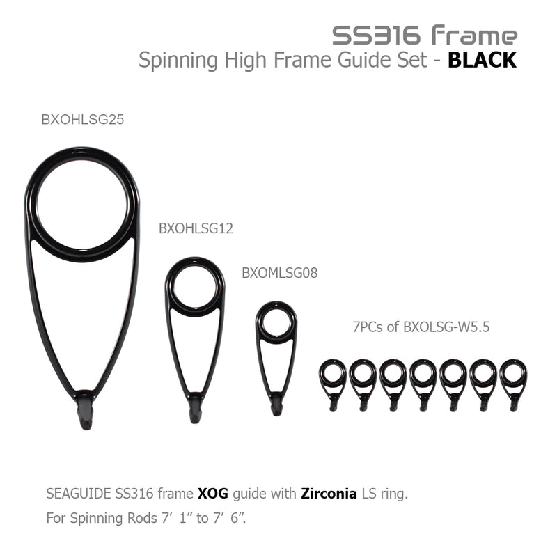 Seaguide Spinning High Frame Guide Set
