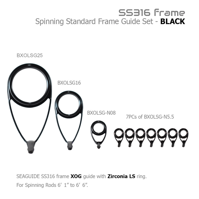 Seaguide Spinning Standard Frame Guide Set