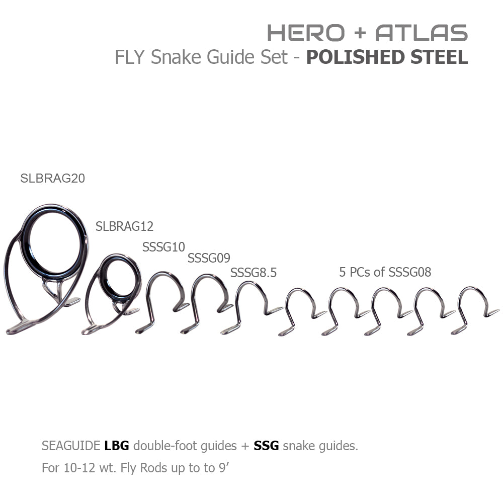 best fly fishing rod guides Seaguide Snake Guide Set progressing anglers 2026 SALTIGA DOGFIGHT RODS challenger Model:CSII-602ML-20