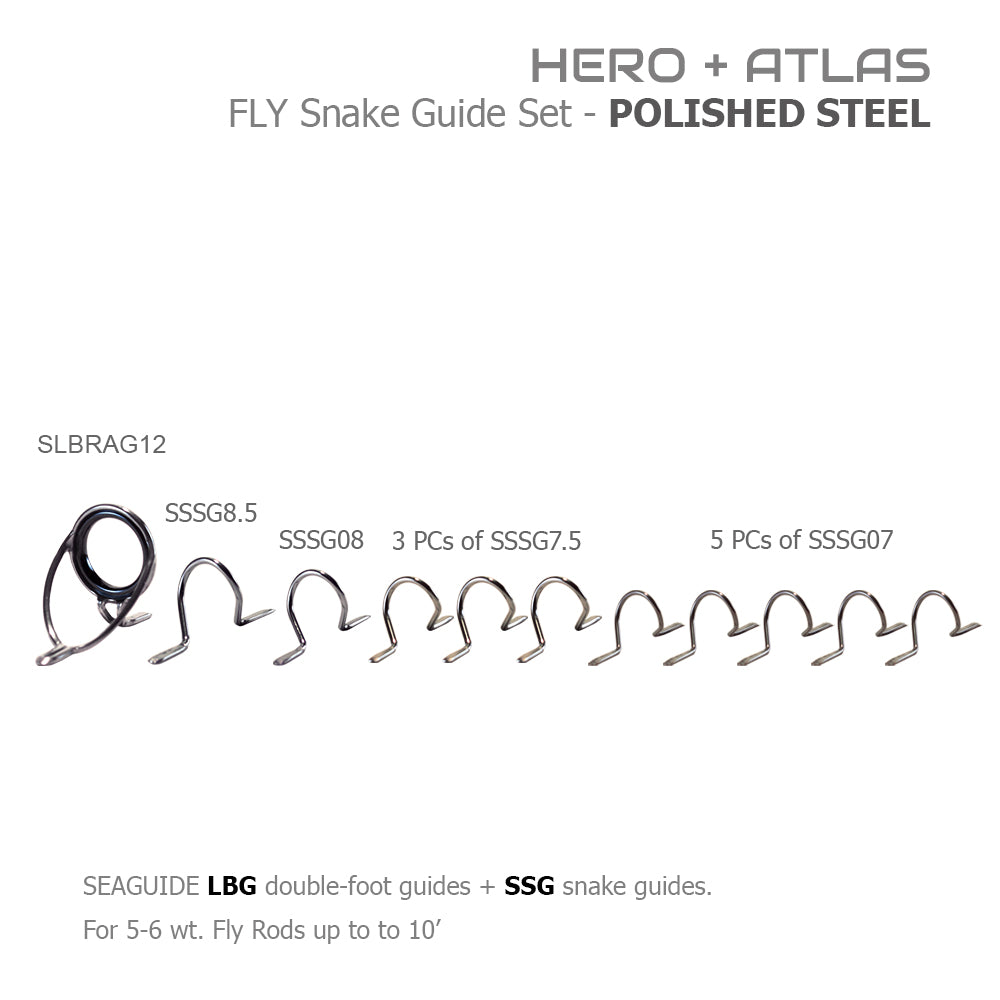 Fly Rod Tip Ice Fishing Rod Guides Seaguide Fly Snake Guide Set