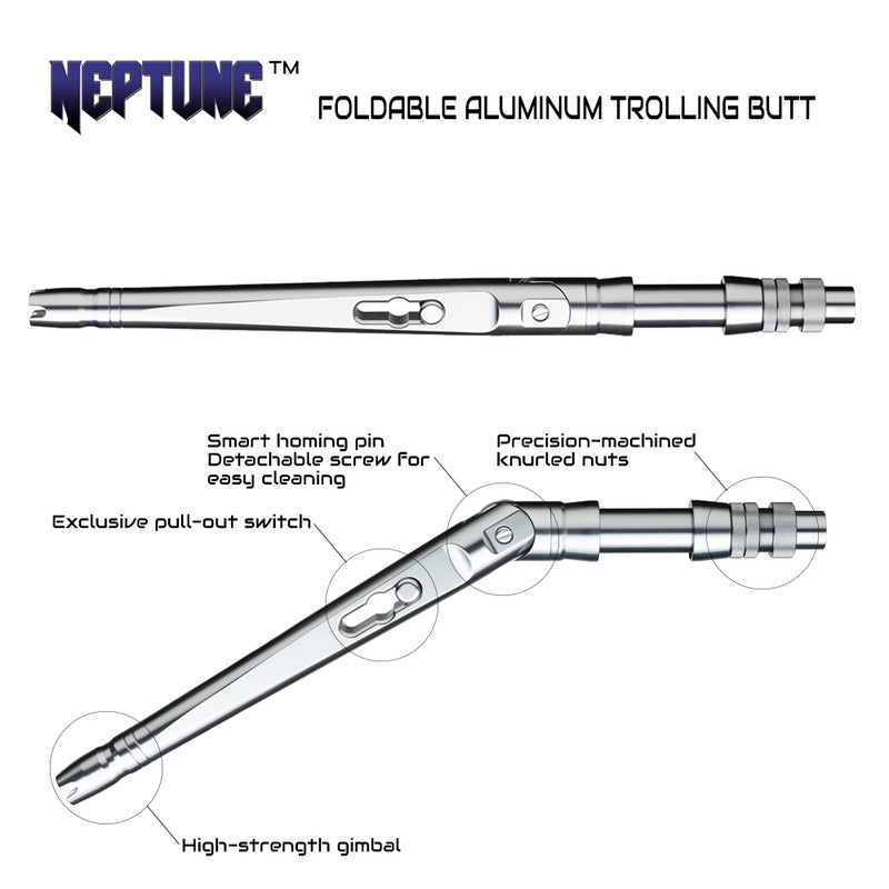 Seaguide NEPTUNE™ Foldable Aluminum Trolling Butt