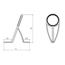 SEAGUIDE Titanium Double-foot Guide TiXQHG - American Rodbuilders Warehouse
